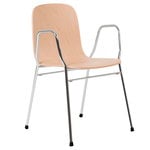 Dining chairs, Touchwood armchair, natural beech - chrome, Silver