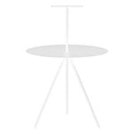 Tables d’appoint et bouts de canapé, Table Trino, blanc - poignée en acier, Blanc