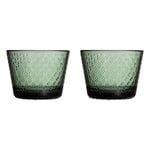 Trinkgläser und Wassergläser, Tundra Glas, 160 ml, 2 Stück, Tannengrün, Grün