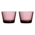 Trinkgläser und Wassergläser, Tundra Glas, 160 ml, 2 Stück, Violett, Rosa