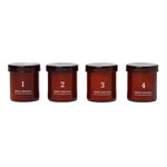 Ferm Living Adventtikynttilät tuoksulla, 4 kpl, punaruskea