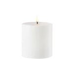 Uyuni Lighting Outdoor LED pillar candle, 8,4 x 10 cm, white