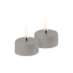 Uyuni Lighting Bougie chauffe-plat LED rechargeable, 3,9 x 2,3 cm, grès uni, 2 pcs