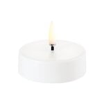 Uyuni Lighting Rechargeable LED maxi tealight candle, 6 x 2,3 cm, white plain, 2 pcs