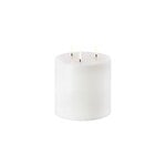 LED pillar candle, triple-flame, nordic white