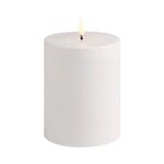 Candles, Outdoor LED pillar candle, 10,1 x 12,8 cm, white, White