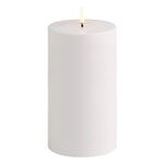Candles, Outdoor LED pillar candle, 10,1 x 17,8 cm, white, White