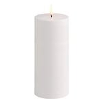 Outdoor LED pillar candle, 7,8 x 17,8 cm, white