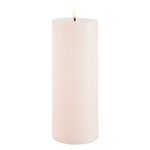 Candles, LED pillar candle, 7,8 x 20 cm, rustic texture, vanilla, White Candles, LED pillar candle, 7,8 x 20 cm, rustic texture, vanilla, White