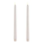Candles, LED taper candle, 2 pcs, vanilla, White