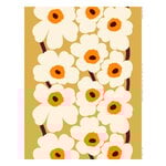 Marimekko Tessuto in cotone Unikko, caramello - crema - arancione caldo