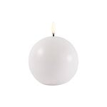 LED round candle, 10 x 10 cm, nordic white