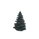 Uyuni Lighting LED Christmas tree candle, 10 x 15 cm, pine green