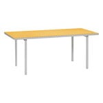 Patio tables, Alu dining table, medium, yellow, Gray