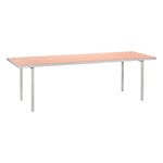 Patio tables, Alu dining table, large, pink, Gray