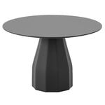 Tables de salle à manger, Table Burin, 120 cm, noir - stratifié noir, Noir