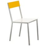 Dining chairs, Alu chair, white - yellow, White