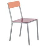 Chaises de salle à manger, Chaise Alu, bordeaux - rose, Rouge