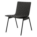 Patio chairs, Ville AV33 outdoor side chair, warm black, Black