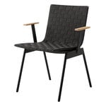 Patio chairs, Ville AV34 outdoor armchair, warm black, Black