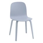 Muuto Sedia Visu, base in legno, azzurro chiaro
