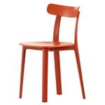 Dining chairs, All Plastic Chair, brick, Red