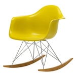 Rocking chairs, Eames RAR rocking chair, mustard - chrome - golden maple, Yellow