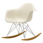 Rocking chairs, Eames RAR rocking chair, pebble - chrome - maple, White