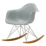 Rocking chairs, Eames RAR rocking chair, light grey - chrome - maple, Grey