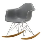 Eames RAR rocking chair, granite grey - chrome - maple
