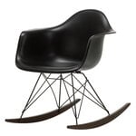 Rocking chairs, Eames RAR rocking chair, deep black - basic dark - dark maple, Black
