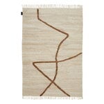 Tapis en laine, Tapis Vuoristo, tissé, blanc naturel - marron, Blanc