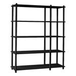 Bookcases, Elevate shelving system 9, black, Black