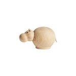 Figurines, Hibo Hippopotamus figurine, mini, oak, Natural