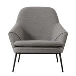 Armchairs & lounge chairs, Hug lounge chair, black - Remix 2 123 grey, Black