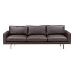 Sofas, Edge V1 3 seater sofa, comp. 25, black - Faith 2 dark brown, Brown