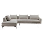 Sofas, Edge V2 sofa, moduls 12-34, black - Soft 2 light grey, Gray