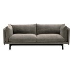 Sofas, Kite 2-seater sofa, black stained oak - Roco 08, Gray