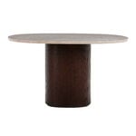 Ruokapöydät, Ovata ruokapöytä, ruskea tammi - Jura grey kalkkikivi, Harmaa