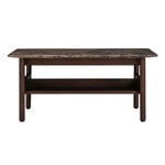Coffee tables, Collect coffee table, small square, dark brown-Emperador marble, Brown