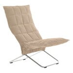 Armchairs & lounge chairs, K chair, narrow, tubular base, natural/black, Gray