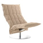 Armchairs & lounge chairs, K chair, wide, swivel plate base, natural/black, Natural