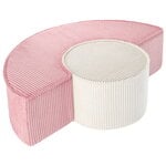 Lasten huonekalut, Pouffe setti, pink mousse, Valkoinen