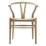 Dining chairs, CH24 Wishbone chair, soaped oak - natural cord, Natural