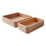 Storage containers, Offcuts Boxette box set, oiled beech, Natural