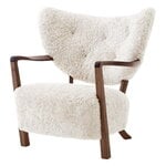 Armchairs & lounge chairs, Wulff ATD2 lounge chair, Moonlight sheepskin - walnut, Natural