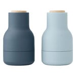 Salz- und Pfeffermühlen, Bottle Grinder, 2 Stück, klein, Blautöne - Buche, Hellblau