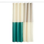 Check shower curtain, green