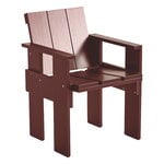 Crate dining chair, iron red