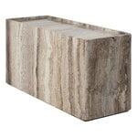 GUBI Table d'appoint Pietra, 30 x 80 x 40 cm, travertin sepia